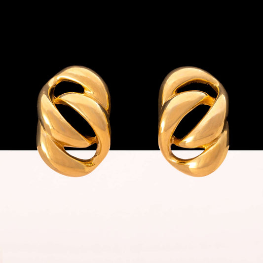 Napier-Ohrringe-vergoldete-Kettenglieder