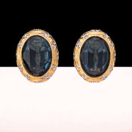 NINA RICCI elegante Ohrringe mit blauen Kristallen