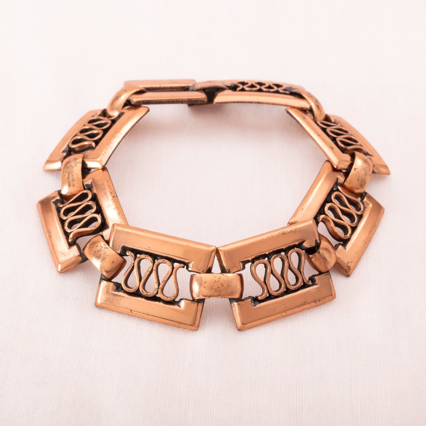 Renoir-Kupfer-Armband-durchbrochen- Mid-Century-Design