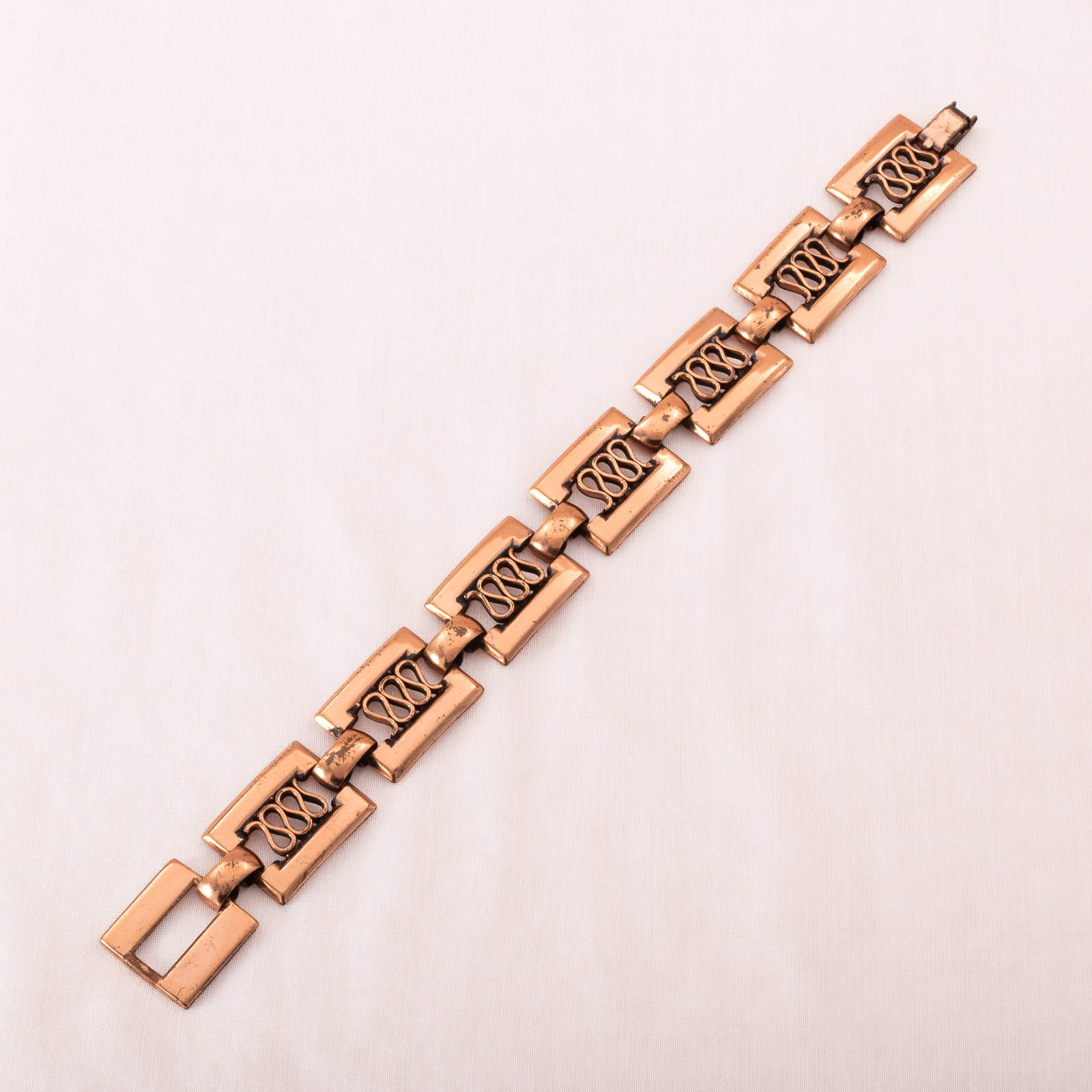 Renoir-Kupfer-Armband-durchbrochen- Mid-Century-Design
