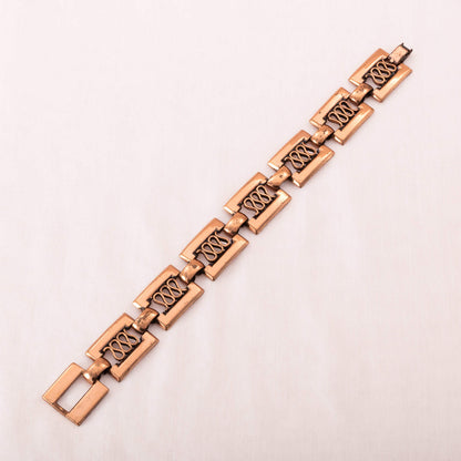 Renoir-Kupfer-Armband-durchbrochen- Mid-Century-Design
