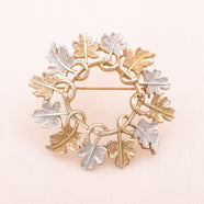 SARAH COVENTRY Vintage Brosche Garland 1968 Blätter Kreis