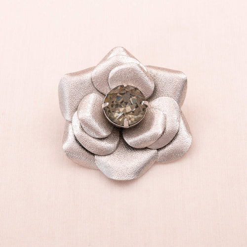 SARAH COVENTRY Vintage Brosche Black Diamond Blume Strass