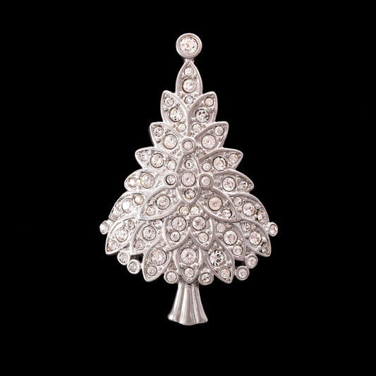 Swarovski-Millennium-Kristall-Weihnachtsbaum-Brosche