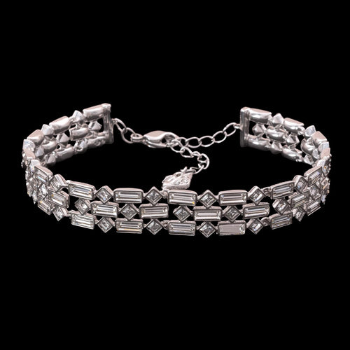SWAROVSKI Armband mit Baguettesteinen und quadratischen Kristallen
