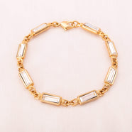 SWAROVSKI vergoldetes Armband mit Baguette-Kristallen