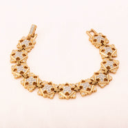 SWAROVSKI Vintage Armband vergoldet mit funkelnden Kristallgliedern