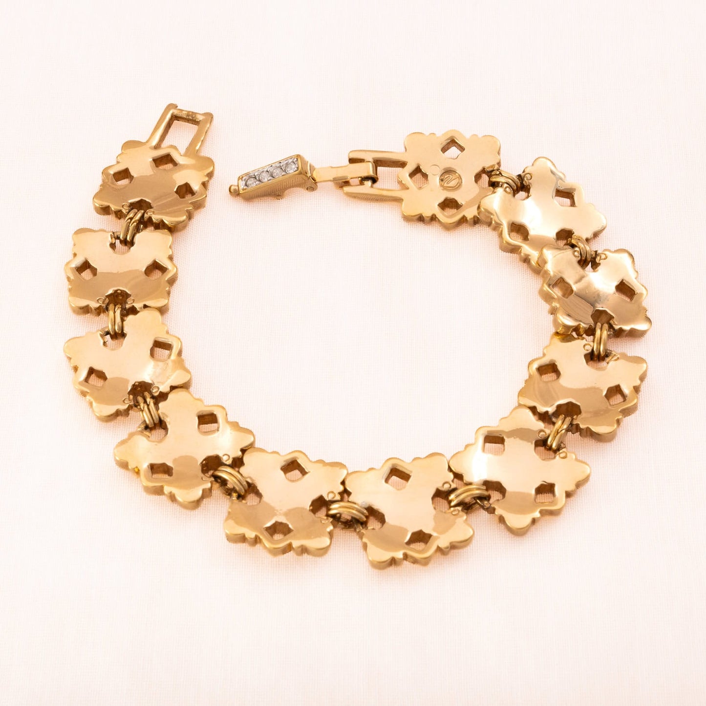 Swarovski-Armband-vergoldete-Rückseite-Schwan-signiert