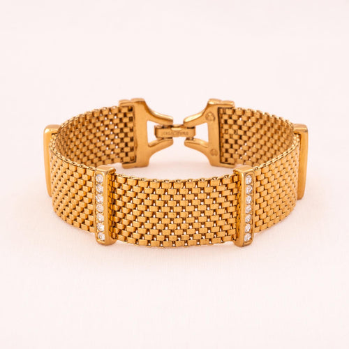 SWAROVSKI gold-plated bracelet with crystals – vintage jewelry in classic design