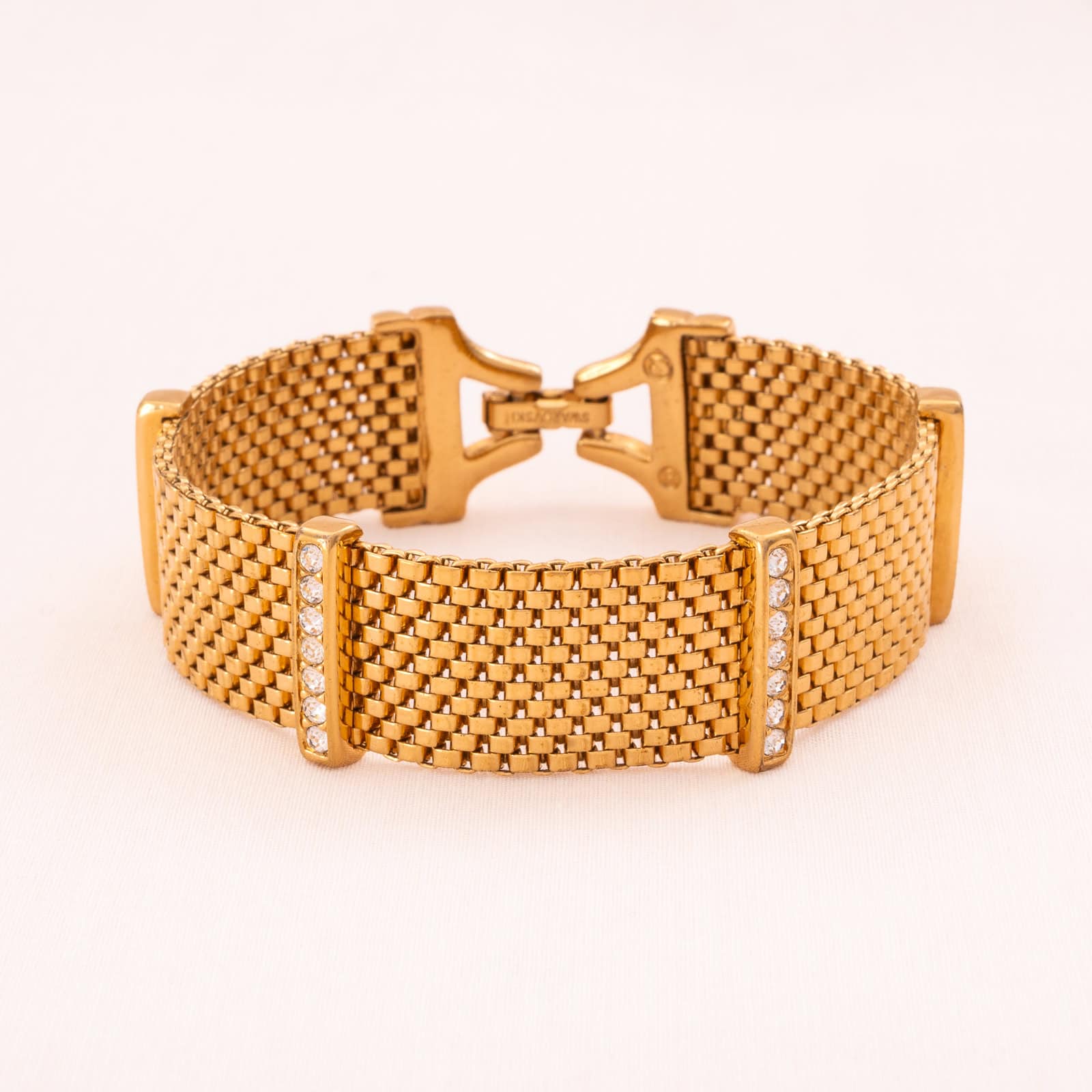 Swarovski-Armband-klassisches-Design-vergoldet-vertikal-Kristall-besetzt