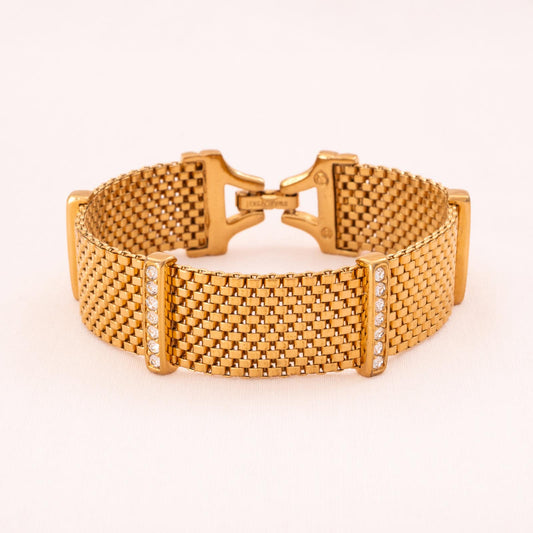 Swarovski-Armband-klassisches-Design-vergoldet-vertikal-Kristall-besetzt