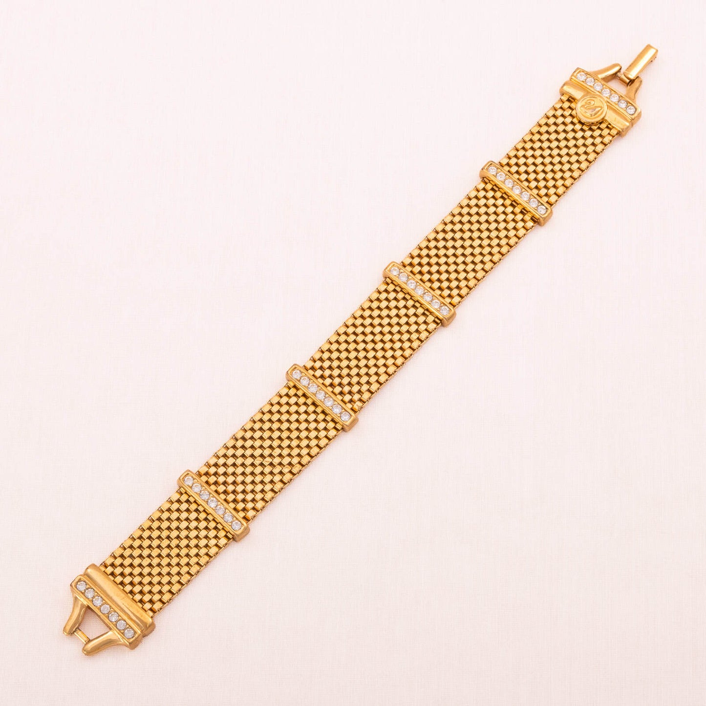 Swarovski-Armband-klassisches-Design-vergoldet-vertikal-Kristall-besetzt