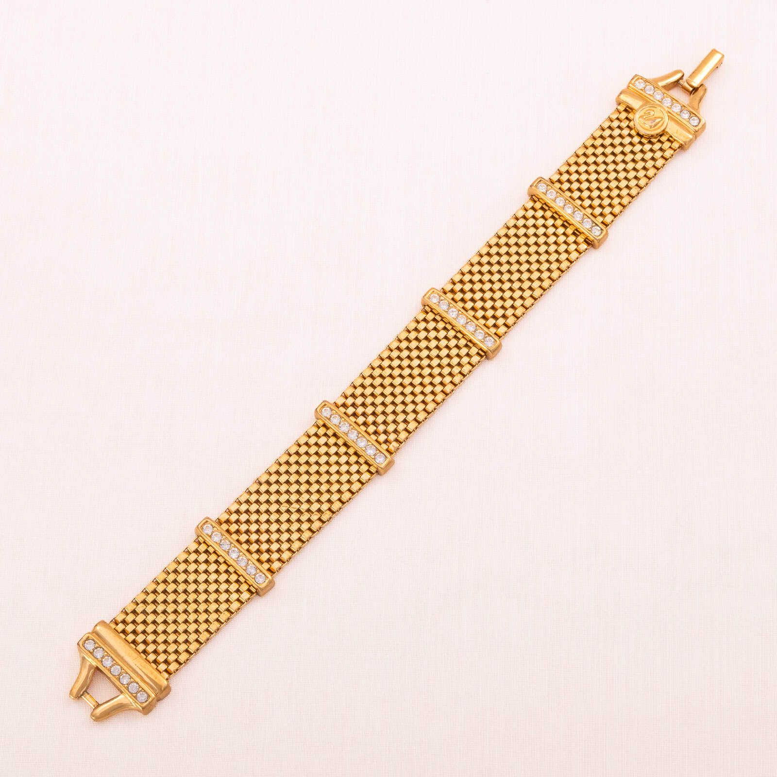 Swarovski-Armband-klassisches-Design-vergoldet-vertikal-Kristall-besetzt