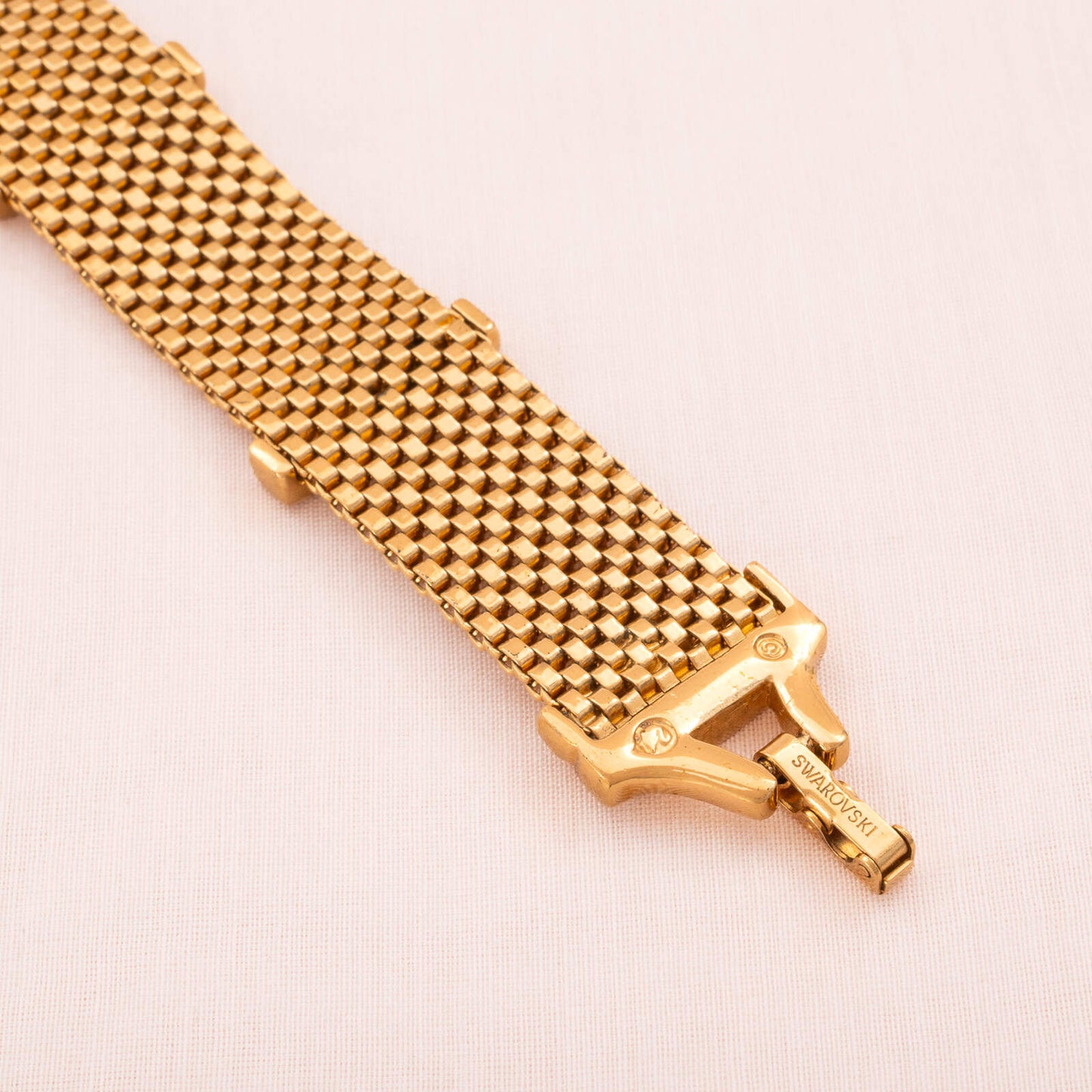 Swarovski-Armband-klassisches-Design-vergoldete-Rückseite-signiert