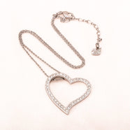 SWAROVSKI Halskette silberfarben Herzanhänger Kristalle
