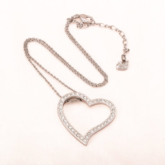 Swarovski-Halskette-rhodiniert-Herzanhänger-kristallbesetzt