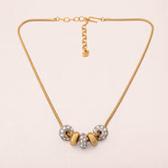 SWAROVSKI Vintage Halskette vergoldet Charms Kristalle eleganter Schmuck