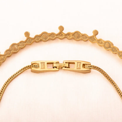 Swarovski-Halskette-vergoldete-Rückseite-signiert