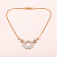 SWAROVSKI Halskette vergoldet mit Kristall Ringanhänger