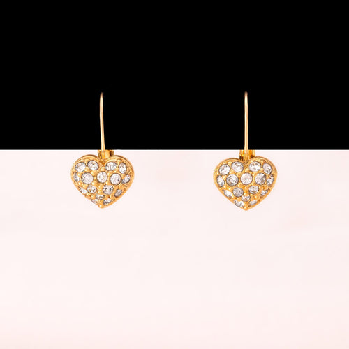 SWAROVSKI classic heart earrings set with crystals