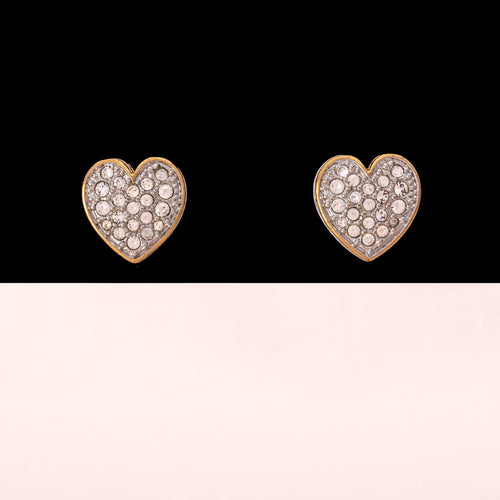 SWAROVSKI heart earrings with crystals – classic vintage jewelry