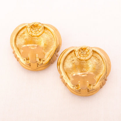 Swarovski-Ohrclips-vergoldete-Rückseiten-Schwan-Signatur