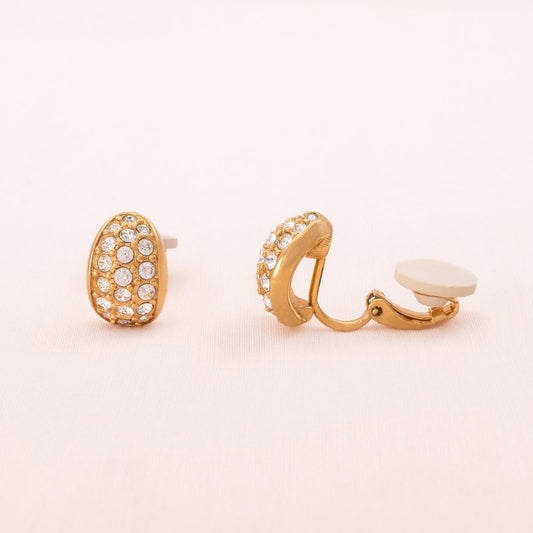 SWAROVSKI small elegant ear clips with crystals