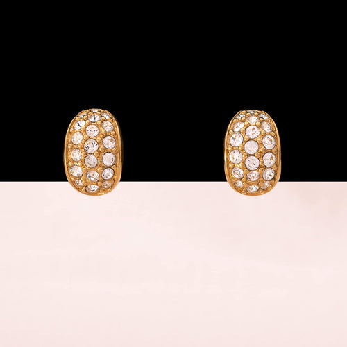 SWAROVSKI small elegant ear clips with crystals