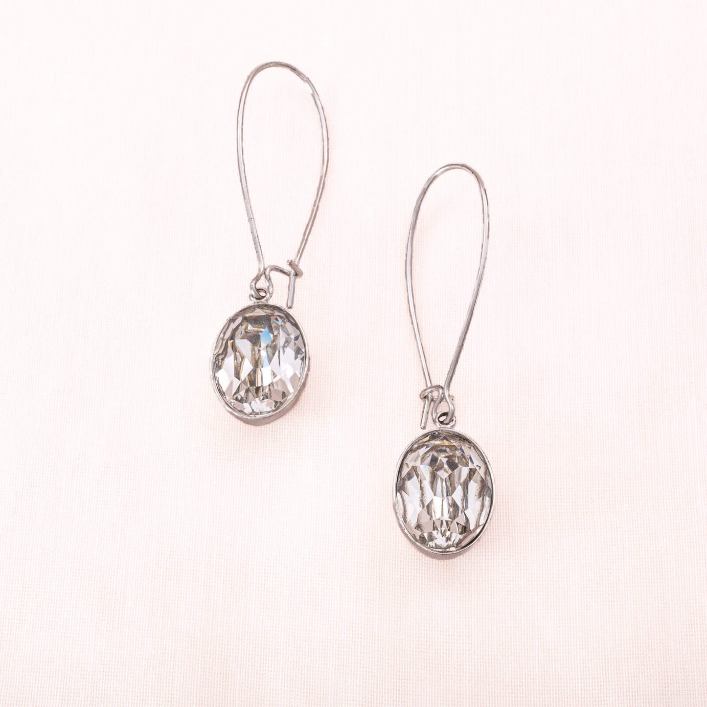 Swarovski-Ohrringe-ovale-Kristall-Hänger-silberfarben