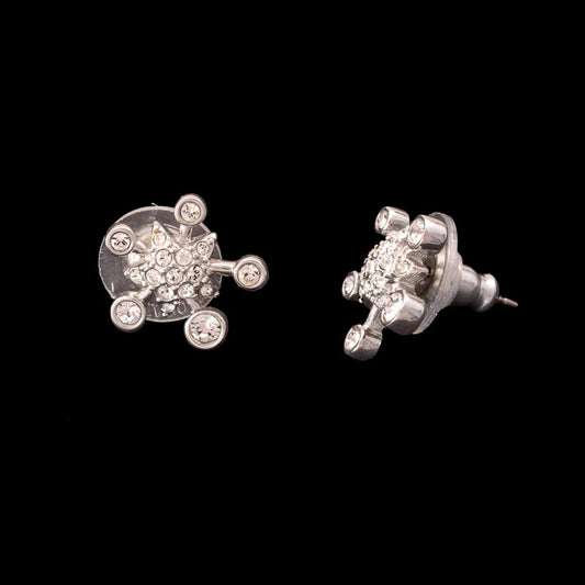 Swarovski-Ohrringe-Schneeflocken-Sterne-rhodiniert-Kristall-besetzt