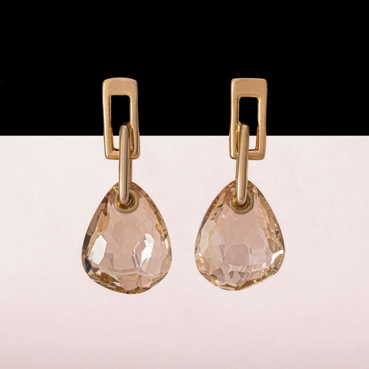 Swarovski-Ohrringe-mit-großen-beigefarbenen-Kristallen