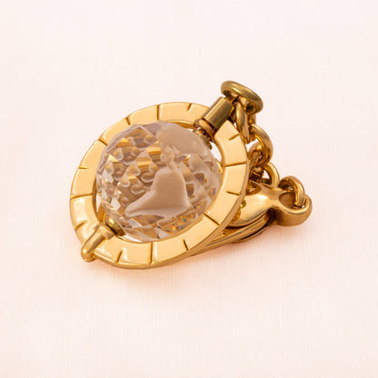 Swarovski-Schlüsselanhänger-vergoldet-Kristall-Weltkugel