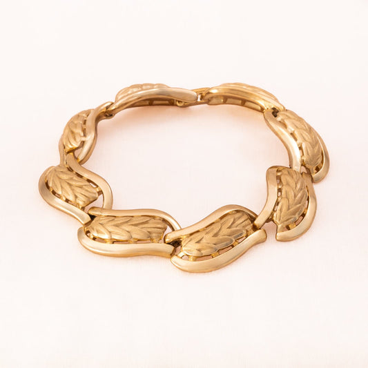 Trifari-Armband-1960er-geschwungenes-Design-vergoldet