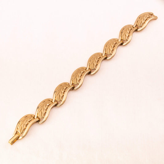 Trifari-Armband-1960er-geschwungenes-Design-vergoldet
