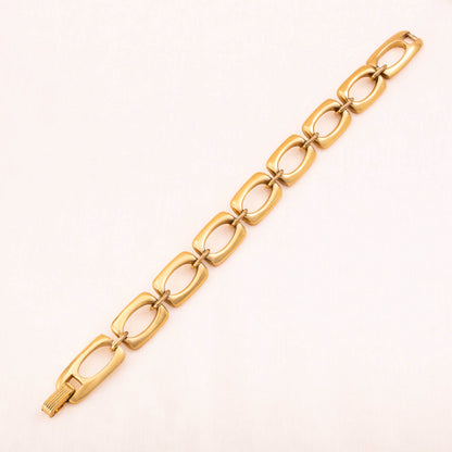 Trifari-Armband-eckige-Kettenglieder-vergoldet