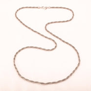 TRIFARI Halskette silberfarbene strukturierte Kordelkette Vintage Schmuck