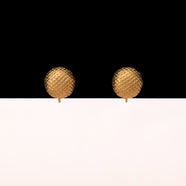 TRIFARI Vintage Ohrclips rund vergoldet strukturiert