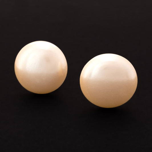 Trifari-Ohrclips-klassische-runde-Perlen