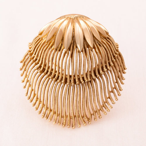TRIFARI rare large brooch in the shape of a sea plant