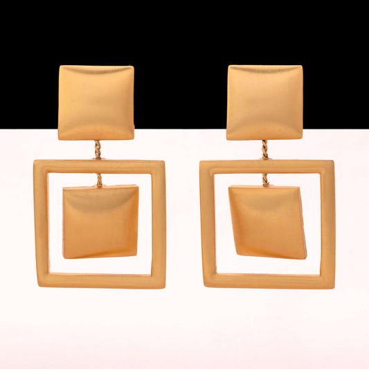 ANNE KLEIN matt vergoldete Ohrringe aus den 1990ern