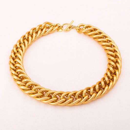 ANNE KLEIN chunky gold-plated necklace