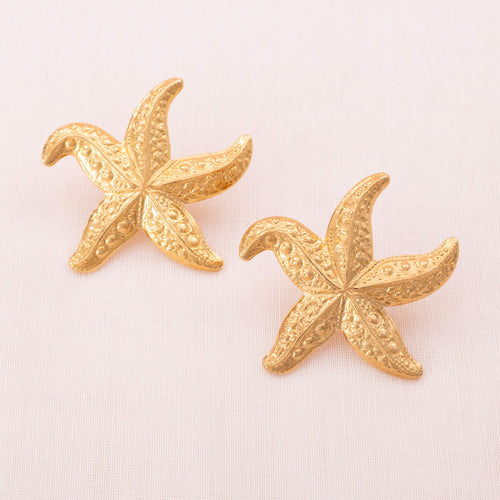 AVON gold plated starfish earrings from 1987