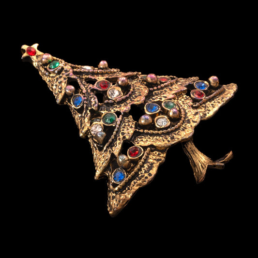 Weihnachtsbaum-Brosche-mit-bunt-glitzernden-Strasssteinen