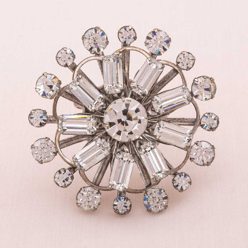 CORO heavily glittering rhinestone brooch