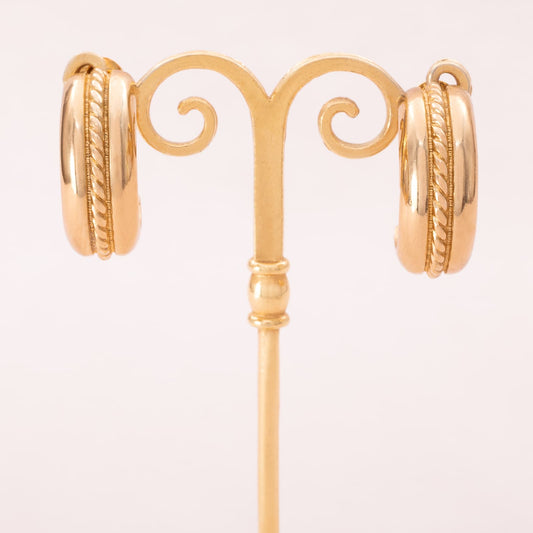 Christian-Dior-Ohrringe-vergoldete-Halbkreolen