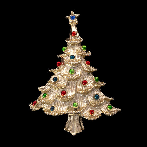 GERRY`S Weihnachtsbaum Brosche aus den 1970ern