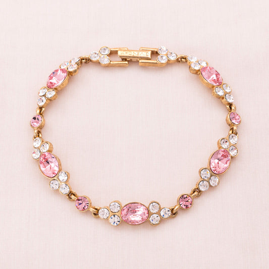 Givenchy-Armband-vergoldet-rosa-weißer-Strass