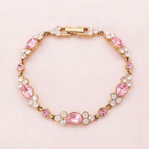 GIVENCHY bracelet with pink and white rhinestones