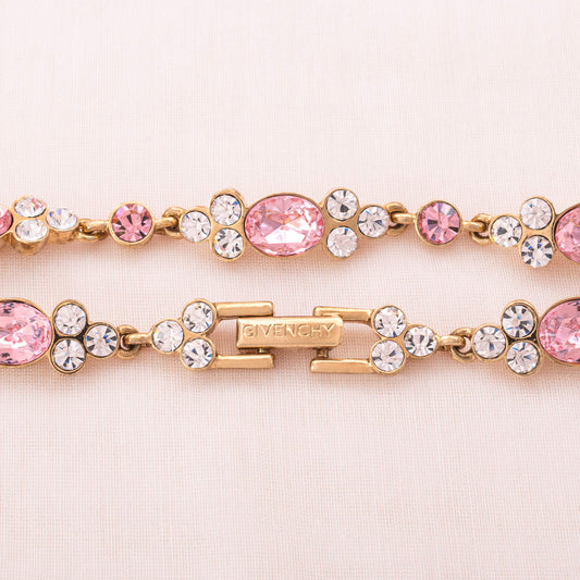 rGivenchy-Armband-vergoldet-rosa-weißer-Strass