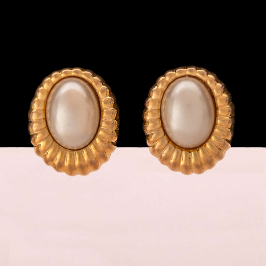 Givenchy-ovale-Perlen-Ohrclips